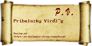 Pribelszky Virág névjegykártya